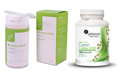 Produkty z ekstraktem z zielonej kawy
