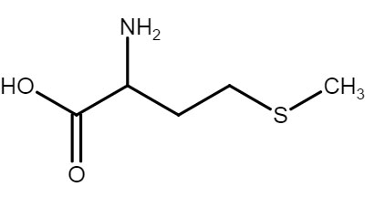 l-metionina - wzór chemiczny