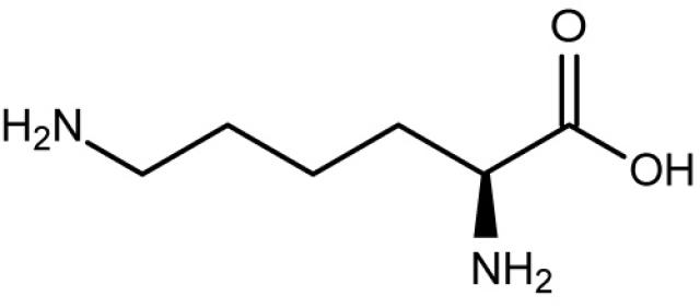 l-lizyna - wzór chemiczny