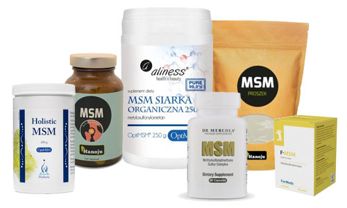 Produkty z siarka organiczą MSM
